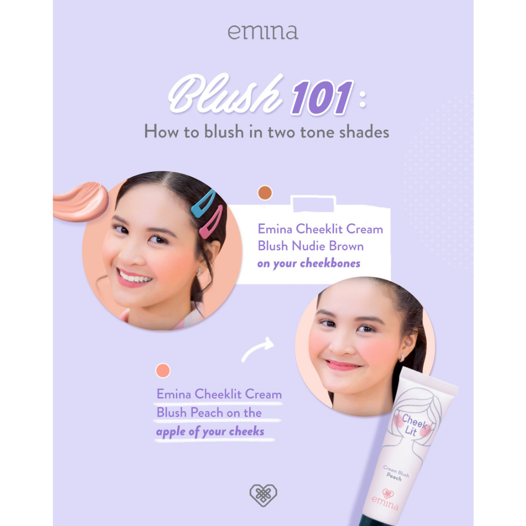 emina cheek lit cream blush 10 ml / blush on emina cheek lit cream blush 10 ml / blush on