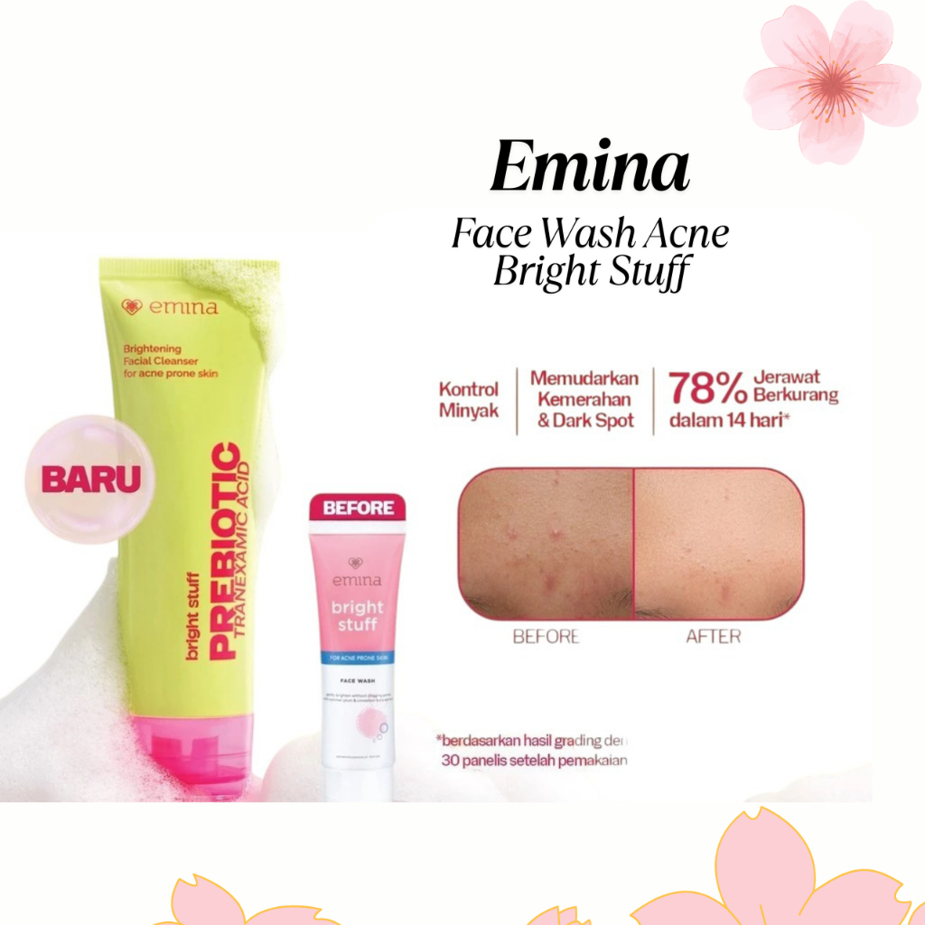 emina bright stuff acne prone face wash 50 ml & 100 ml emina bright stuff acne prone face wash 50 ml & 100 ml