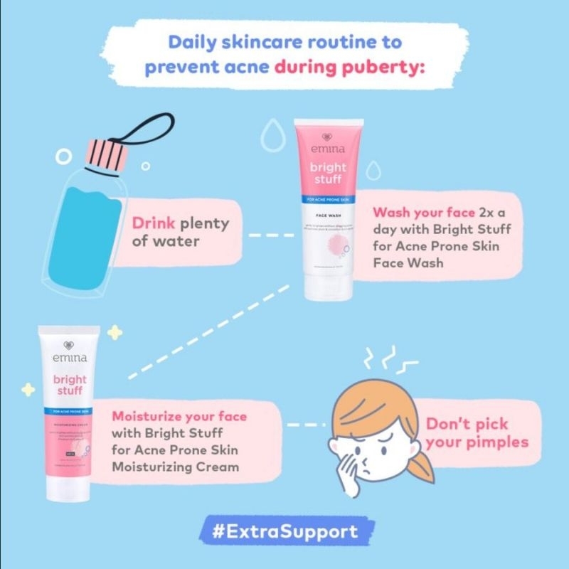 emina bright stuff acne prone face wash 50 ml & 100 ml emina bright stuff acne prone face wash 50 ml & 100 ml