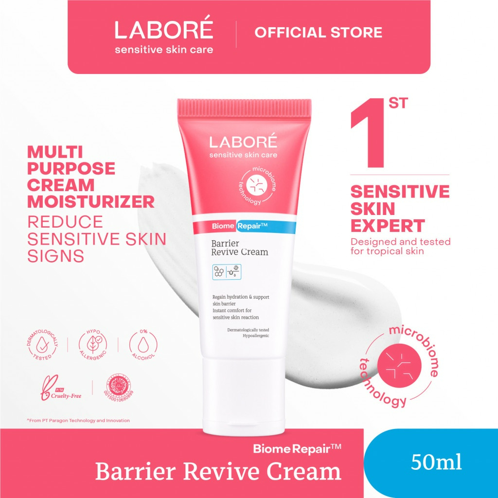 labore sensitive skincare biome repair barrier revive cream 50ml krim pelembab kulit sensitif labore sensitive skincare biome repair barrier revive cream 50ml krim pelembab kulit sensitif