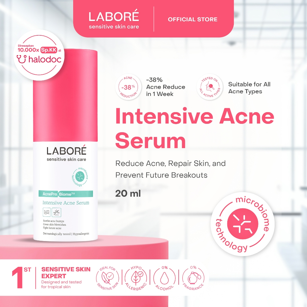 labore sensitive skin care acne serum 7ml and 20ml/perawatan wajah labore sensitive skin care acne serum 7ml and 20ml/perawatan wajah