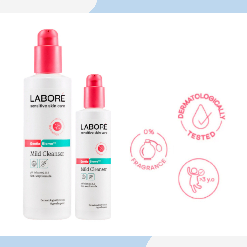 labore sensitive skincare gentle biome mild cleanser 100ml & 225ml/facial wash/sabun pembersih wajah labore sensitive skincare gentle biome mild cleanser 100ml & 225ml/facial wash/sabun pembersih wajah
