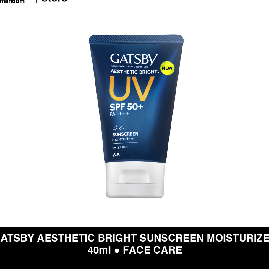 gatsby aesthetic bright sunscreen moisturizer spf 50+ pa++++ 40ml/tabir surya gatsby aesthetic bright sunscreen moisturizer spf 50+ pa++++ 40ml/tabir surya