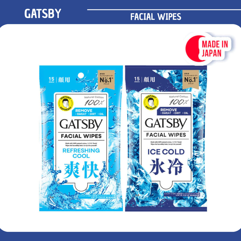 gatsby facial wipes 15 sheets/tissue wajah gatsby facial wipes 15 sheets/tissue wajah