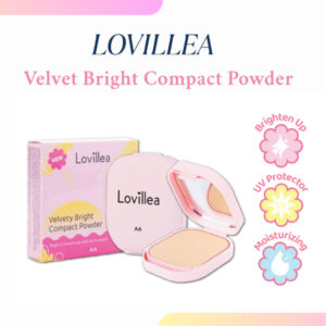 lovillea velvety bright compact powder with uv protection 9gr/bedak padat