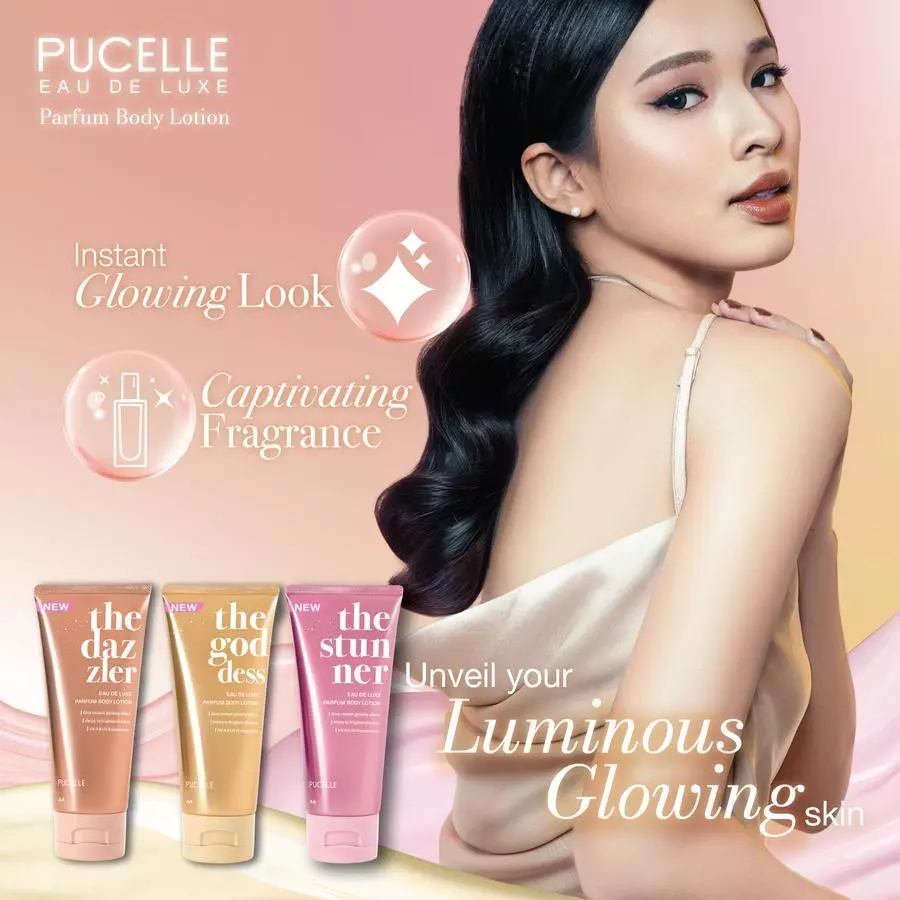 pucelle eau de luxe parfum body lotion 160ml/lotion tubuh pucelle eau de luxe parfum body lotion 160ml/lotion tubuh