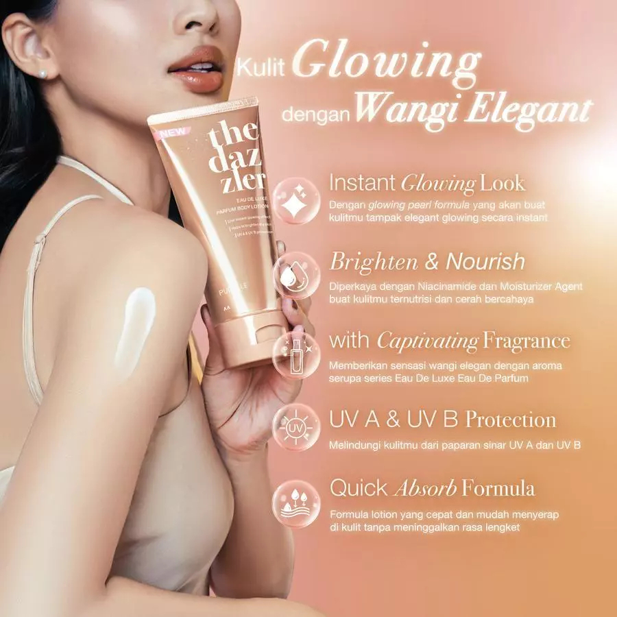 pucelle eau de luxe parfum body lotion 160ml/lotion tubuh pucelle eau de luxe parfum body lotion 160ml/lotion tubuh