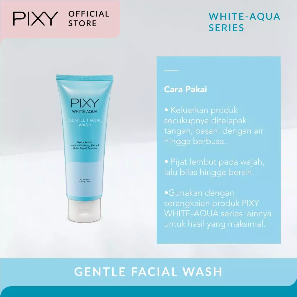 pixy white aqua gentle facial wash 100g/pembersih wajah pixy white aqua gentle facial wash 100g/pembersih wajah
