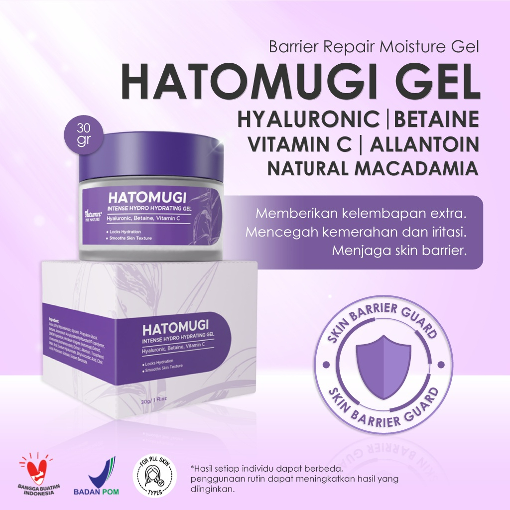autumn hatomugi intense hydro hydrating gel 30g | pelembab wajah autumn hatomugi intense hydro hydrating gel 30g | pelembab wajah