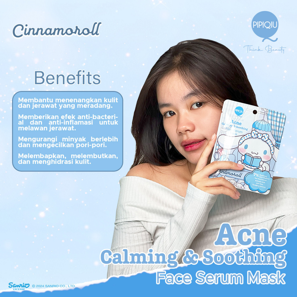 pipiqiu face serum mask 25g/acne calming and soothing/5x ceramide barrier care/brightening/masker wajah pipiqiu face serum mask 25g/acne calming and soothing/5x ceramide barrier care/brightening/masker wajah