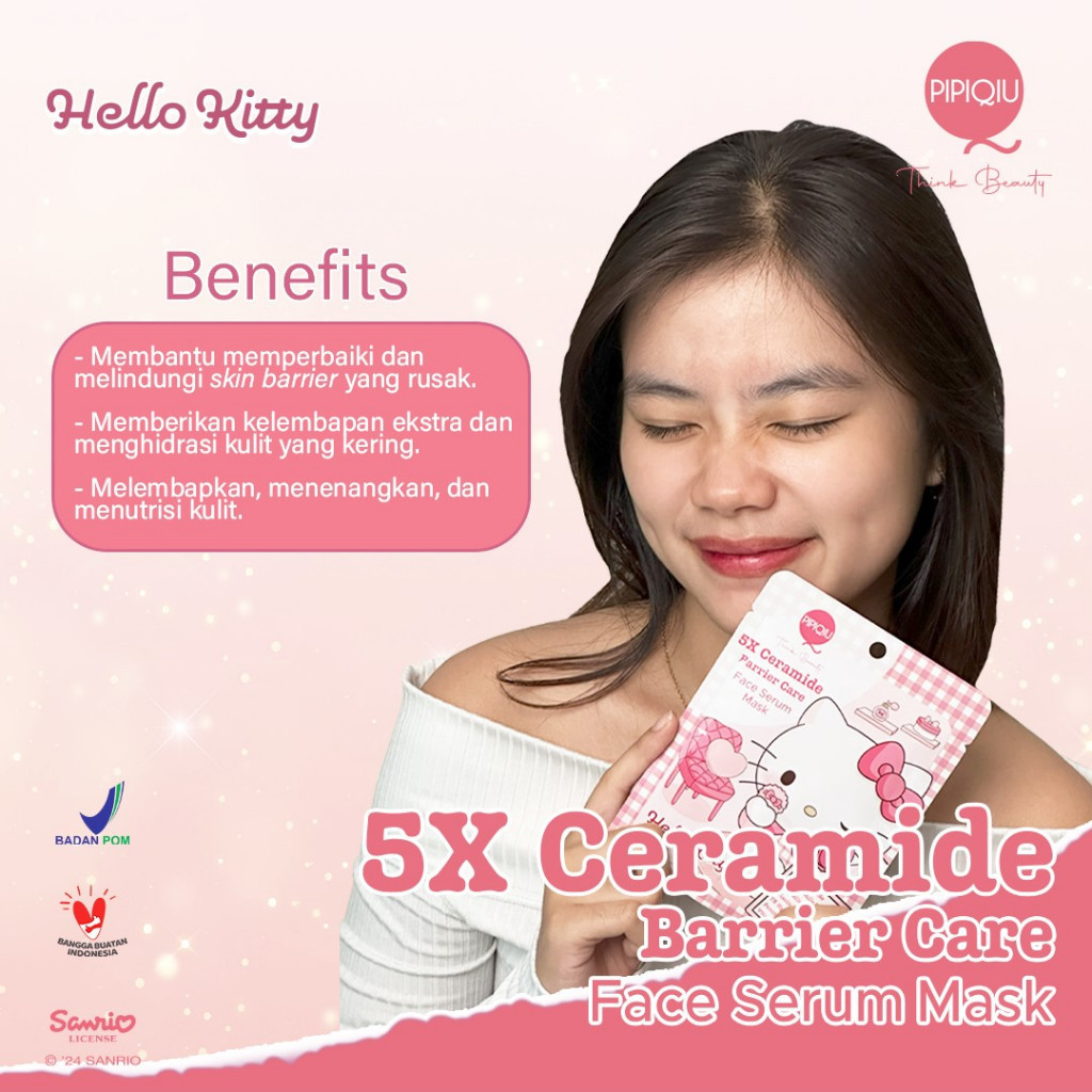 pipiqiu face serum mask 25g/acne calming and soothing/5x ceramide barrier care/brightening/masker wajah pipiqiu face serum mask 25g/acne calming and soothing/5x ceramide barrier care/brightening/masker wajah