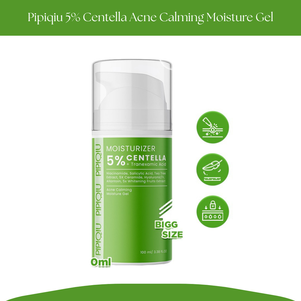 pipiqiu 5% centella acne calming moisture gel 100ml/pelembab wajah pipiqiu 5% centella acne calming moisture gel 100ml/pelembab wajah
