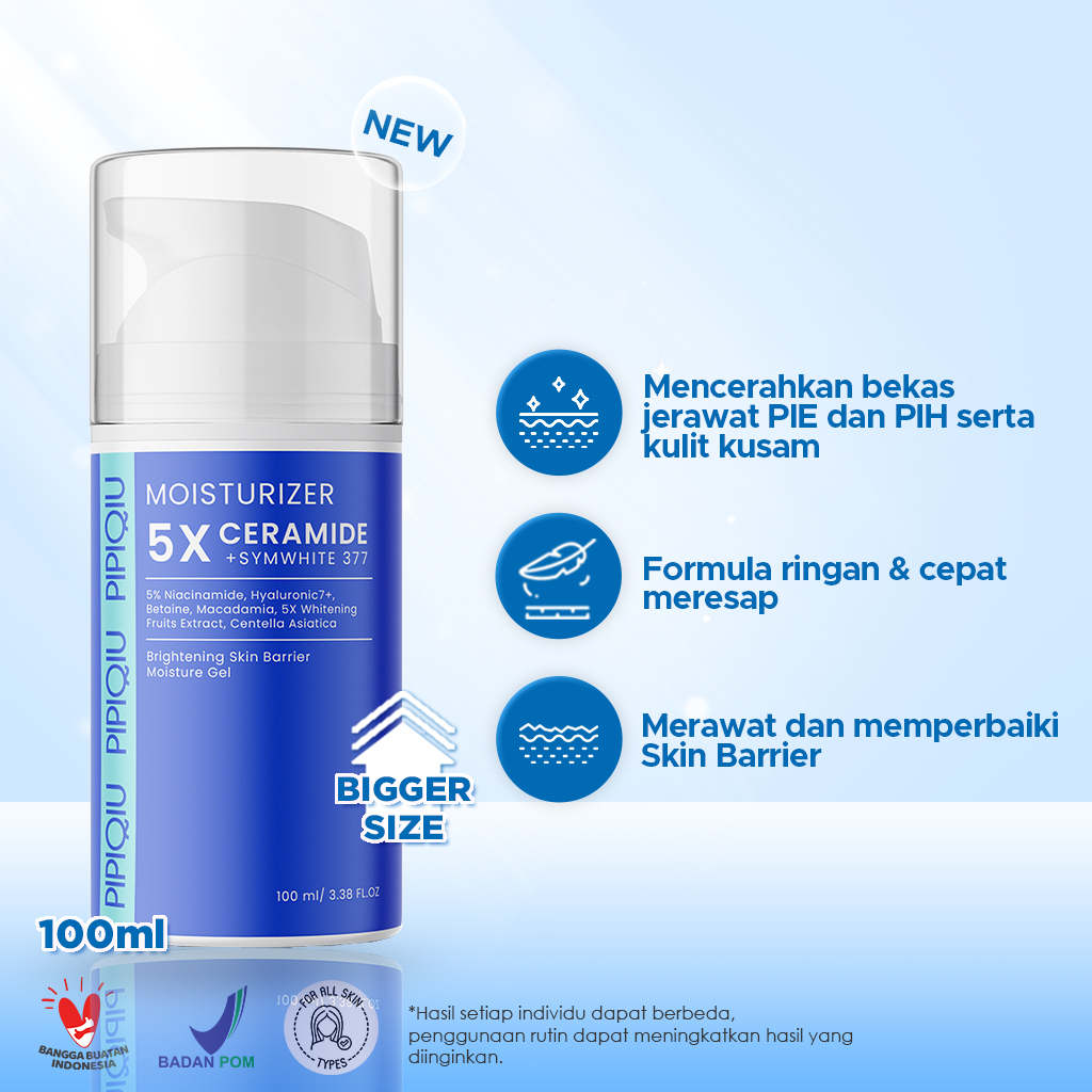 pipiqiu 5x ceramide symwhite moisture gel 100ml/pelembab wajah pipiqiu 5x ceramide symwhite moisture gel 100ml/pelembab wajah