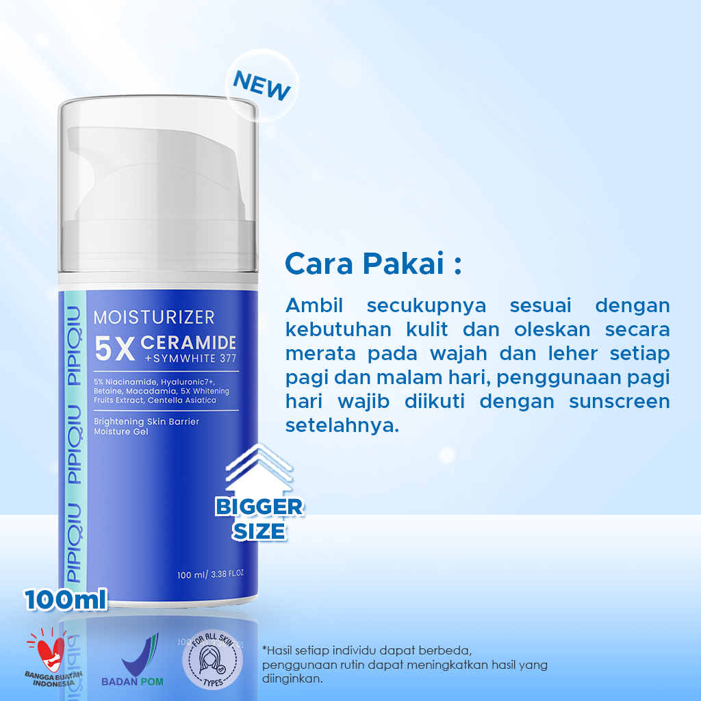 pipiqiu 5x ceramide symwhite moisture gel 100ml/pelembab wajah pipiqiu 5x ceramide symwhite moisture gel 100ml/pelembab wajah