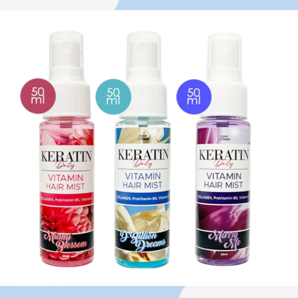 tata keratin daily vitamin hair mist 50ml / serum rambut tata keratin daily vitamin hair mist 50ml / serum rambut