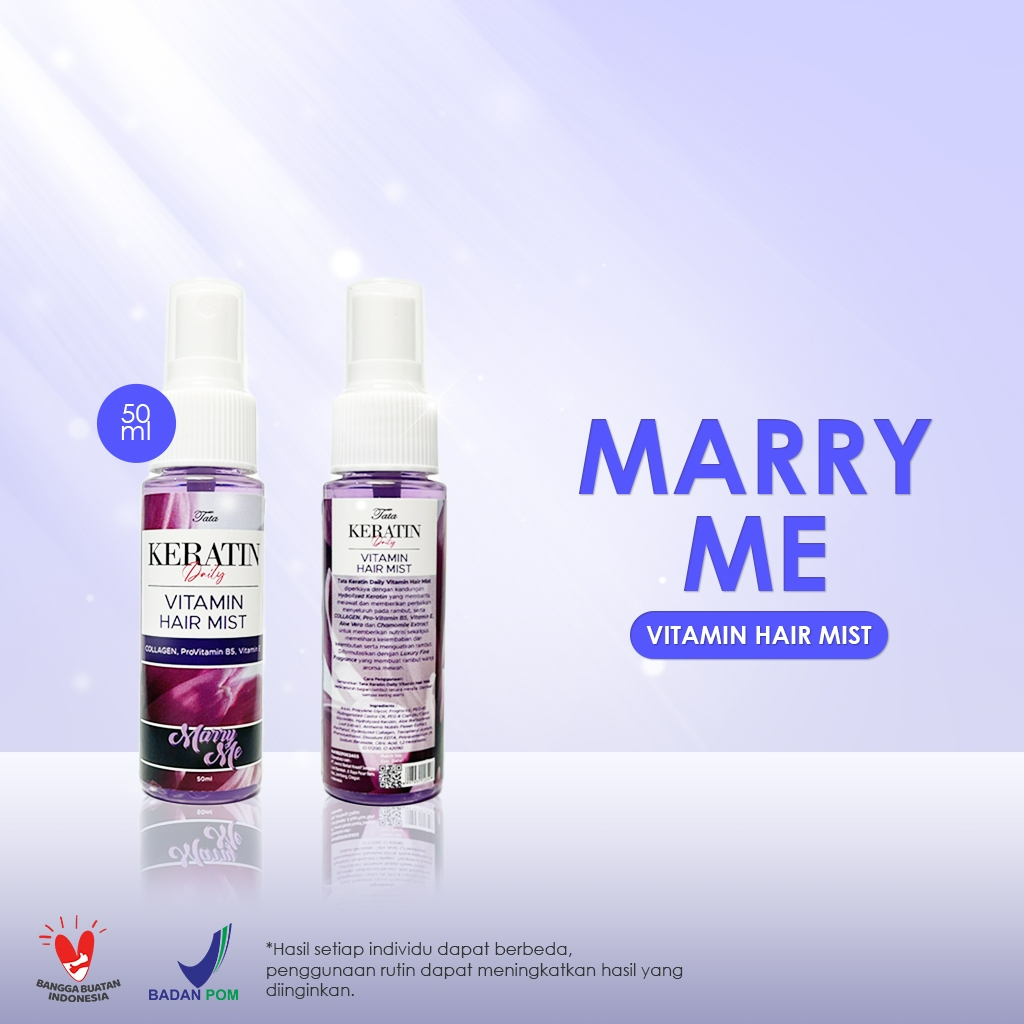 tata keratin daily vitamin hair mist 50ml / serum rambut tata keratin daily vitamin hair mist 50ml / serum rambut