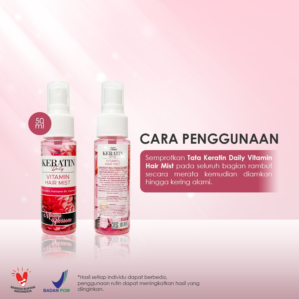 tata keratin daily vitamin hair mist 50ml / serum rambut tata keratin daily vitamin hair mist 50ml / serum rambut
