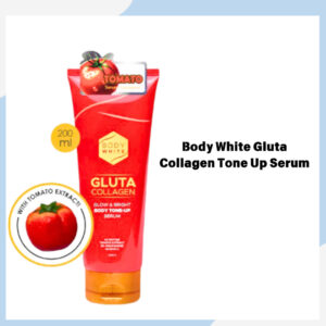 body white gluta collagen bright & glow body tone up serum 200ml