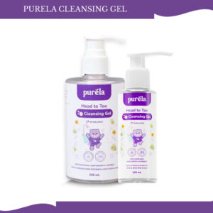 purela cleansing gel 100ml and 250ml/sabun dan sampo mandi bayi anak