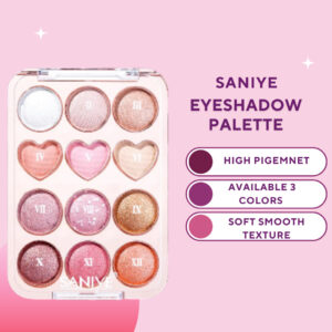 saniye 12 colors sweetheart eyeshadow palette 18g/perona mata
