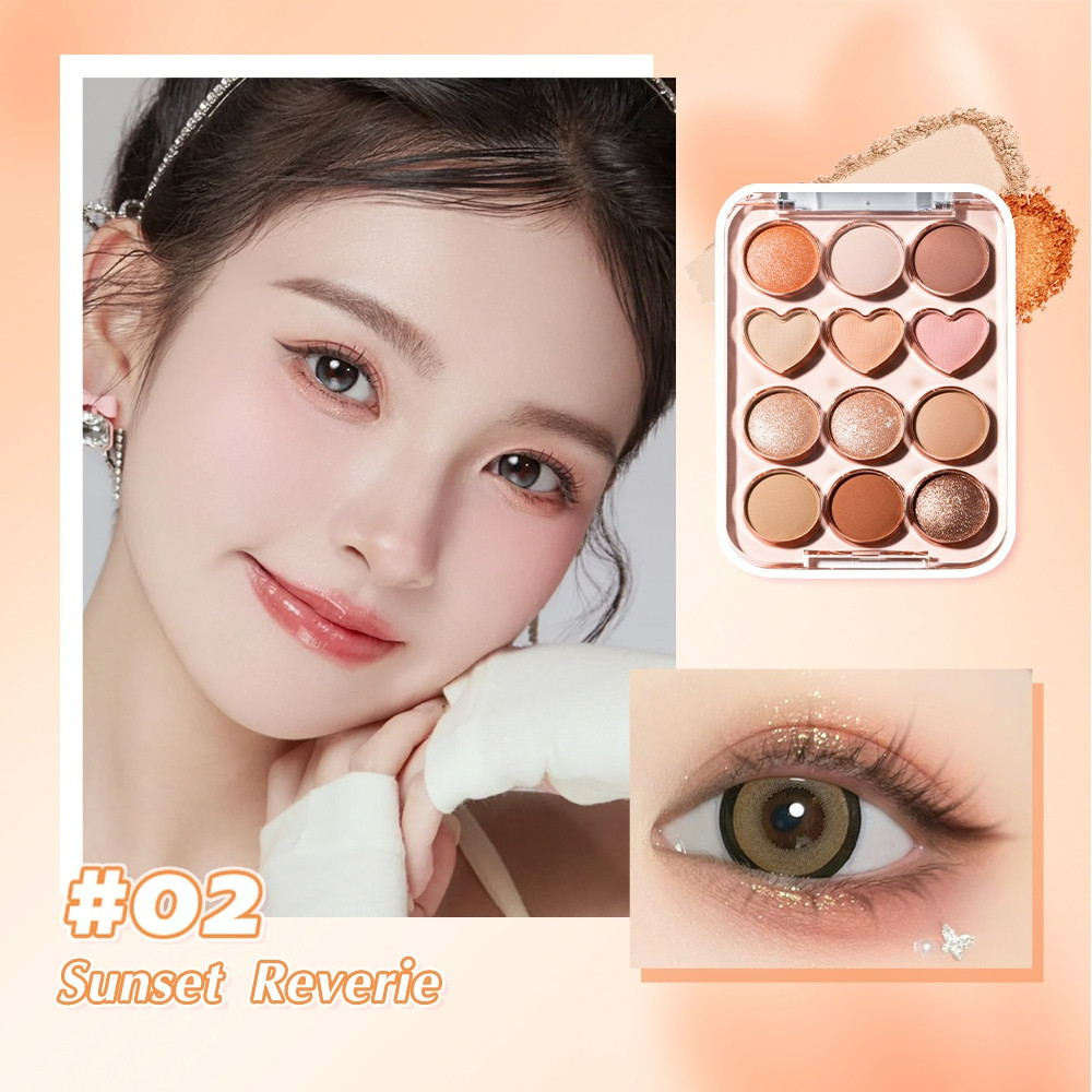 saniye 12 colors sweetheart eyeshadow palette 18g/perona mata saniye 12 colors sweetheart eyeshadow palette 18g/perona mata
