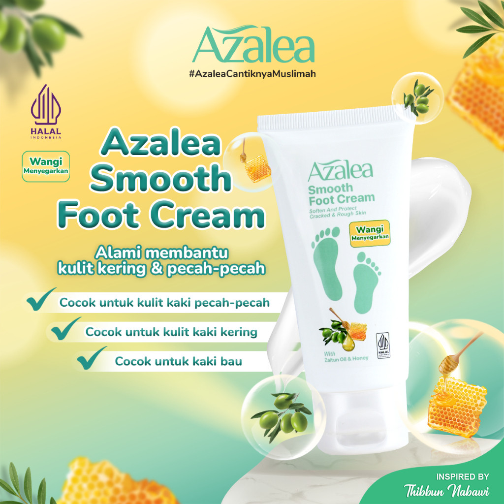 azalea smooth foot cream 35g/perawatan kulit kaki azalea smooth foot cream 35g/perawatan kulit kaki