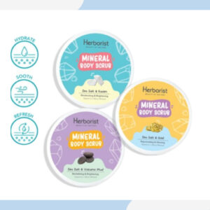herborist mineral body scrub 200gr / scrub badan