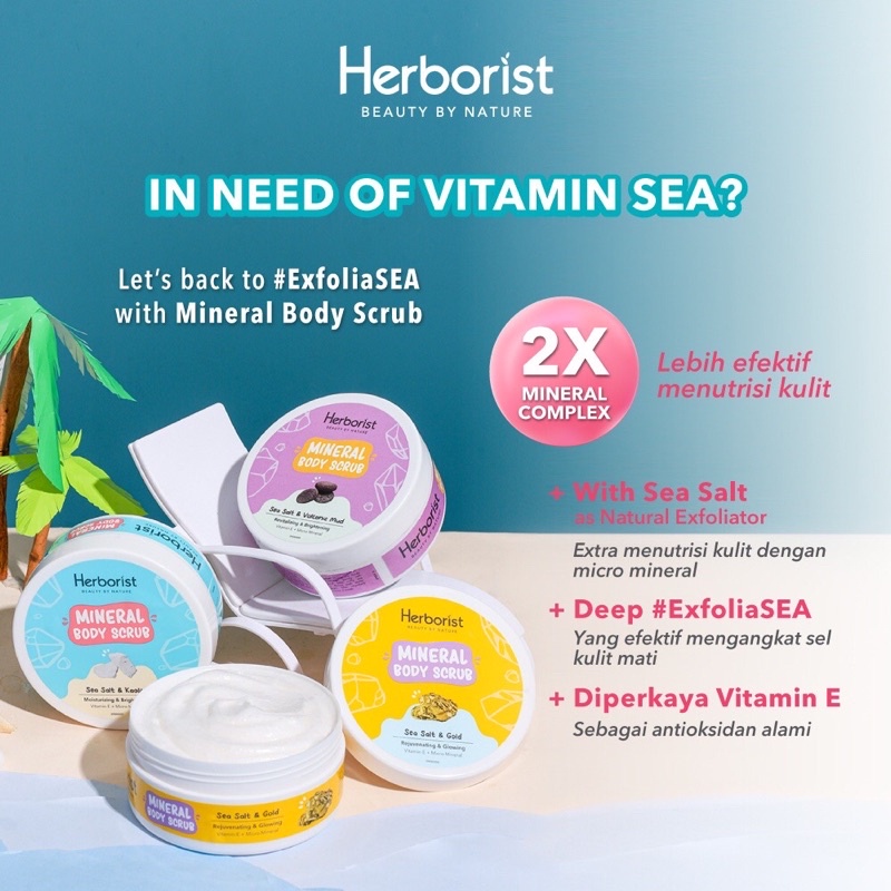 herborist mineral body scrub 200gr / scrub badan herborist mineral body scrub 200gr / scrub badan