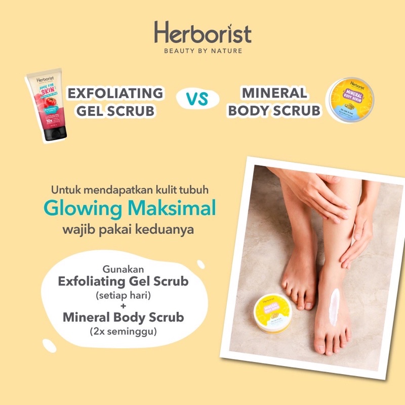 herborist mineral body scrub 200gr / scrub badan herborist mineral body scrub 200gr / scrub badan