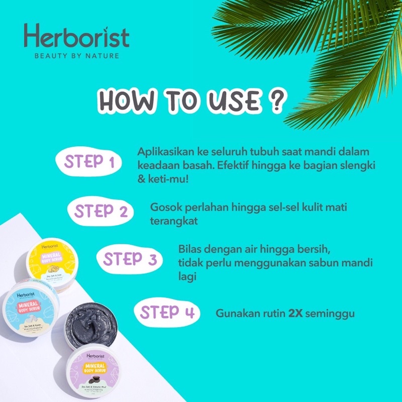 herborist mineral body scrub 200gr / scrub badan herborist mineral body scrub 200gr / scrub badan