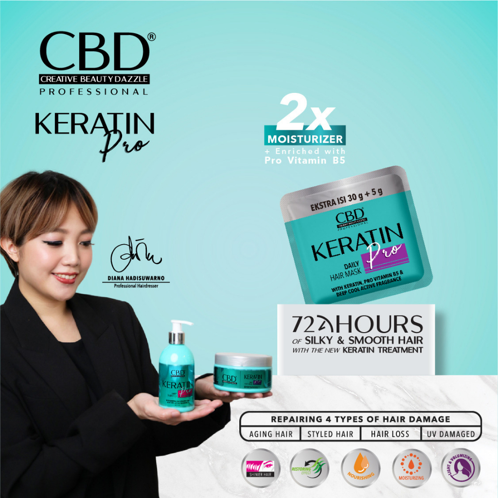 cbd professional keratin pro daily use hair mask 35gr/masker rambut cbd professional keratin pro daily use hair mask 35gr/masker rambut