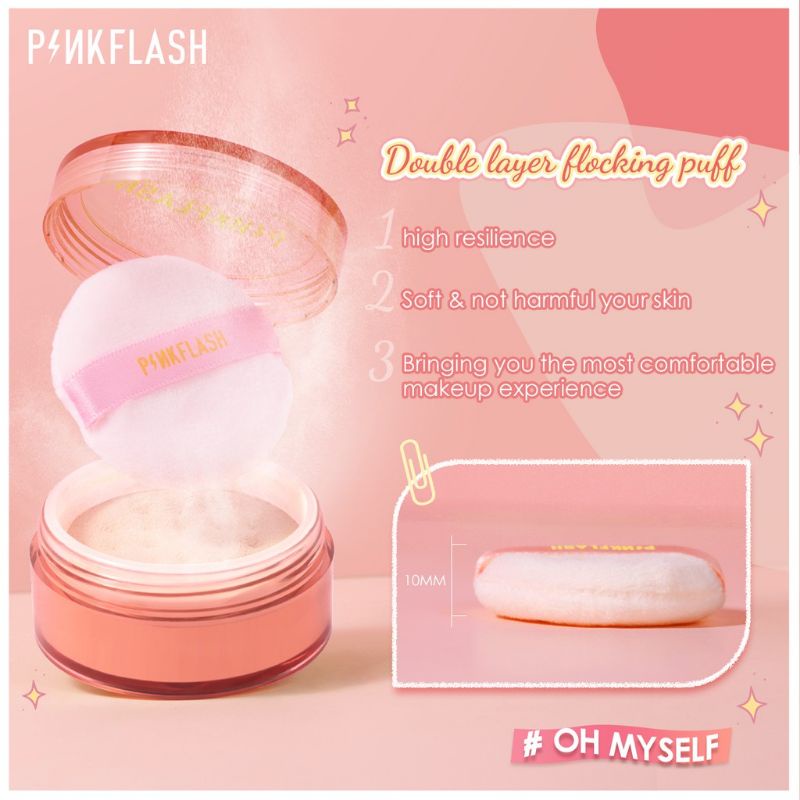 pinkflash lasting matte loose powder / bedak tabur pinkflash lasting matte loose powder / bedak tabur