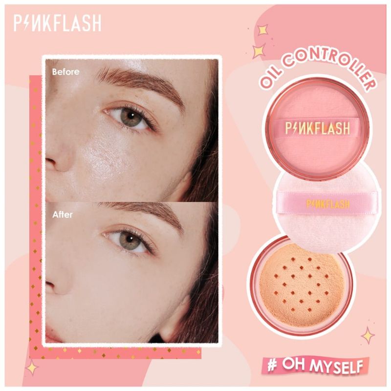 pinkflash lasting matte loose powder / bedak tabur pinkflash lasting matte loose powder / bedak tabur