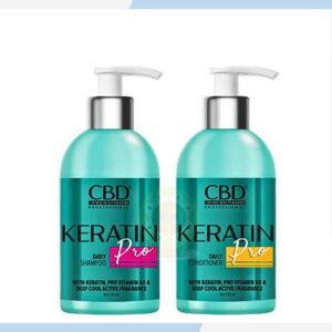 cbd professional keratin pro daily shampoo | daily conditioner | daily hair vitamin spray | daily keratin pro hair mask