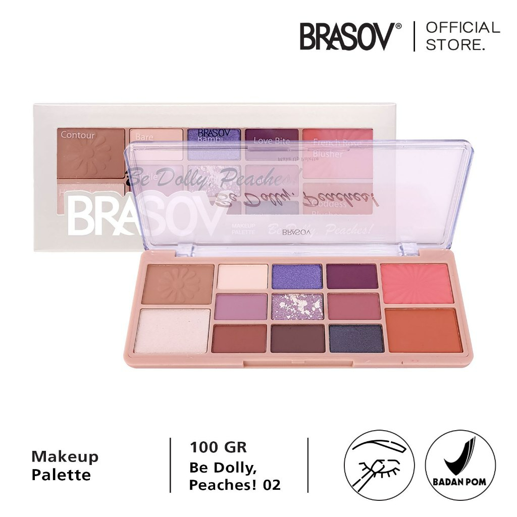 brasov make up palette/eyeshadow/highlighter/blush on/contour brasov make up palette/eyeshadow/highlighter/blush on/contour