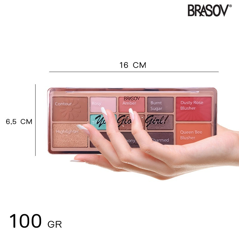 brasov make up palette/eyeshadow/highlighter/blush on/contour brasov make up palette/eyeshadow/highlighter/blush on/contour