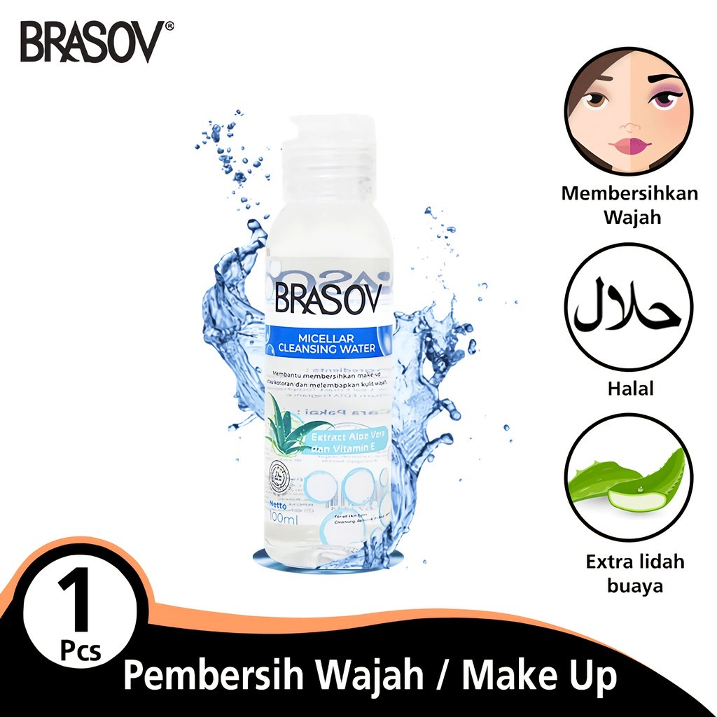 brasov micellar cleansing water 100ml/pembersih make up brasov micellar cleansing water 100ml/pembersih make up