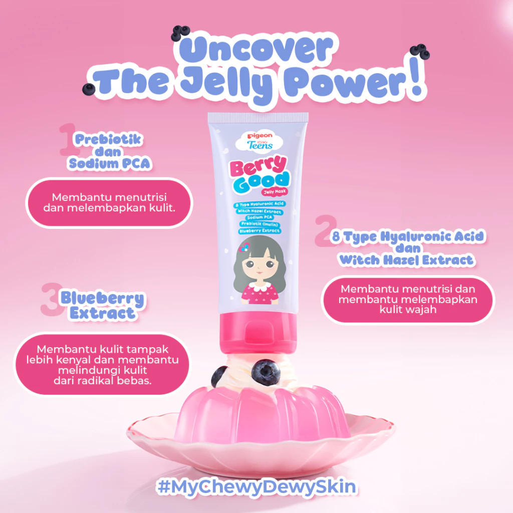 pigeon teens jelly mask 60ml/masker wajah pigeon teens jelly mask 60ml/masker wajah