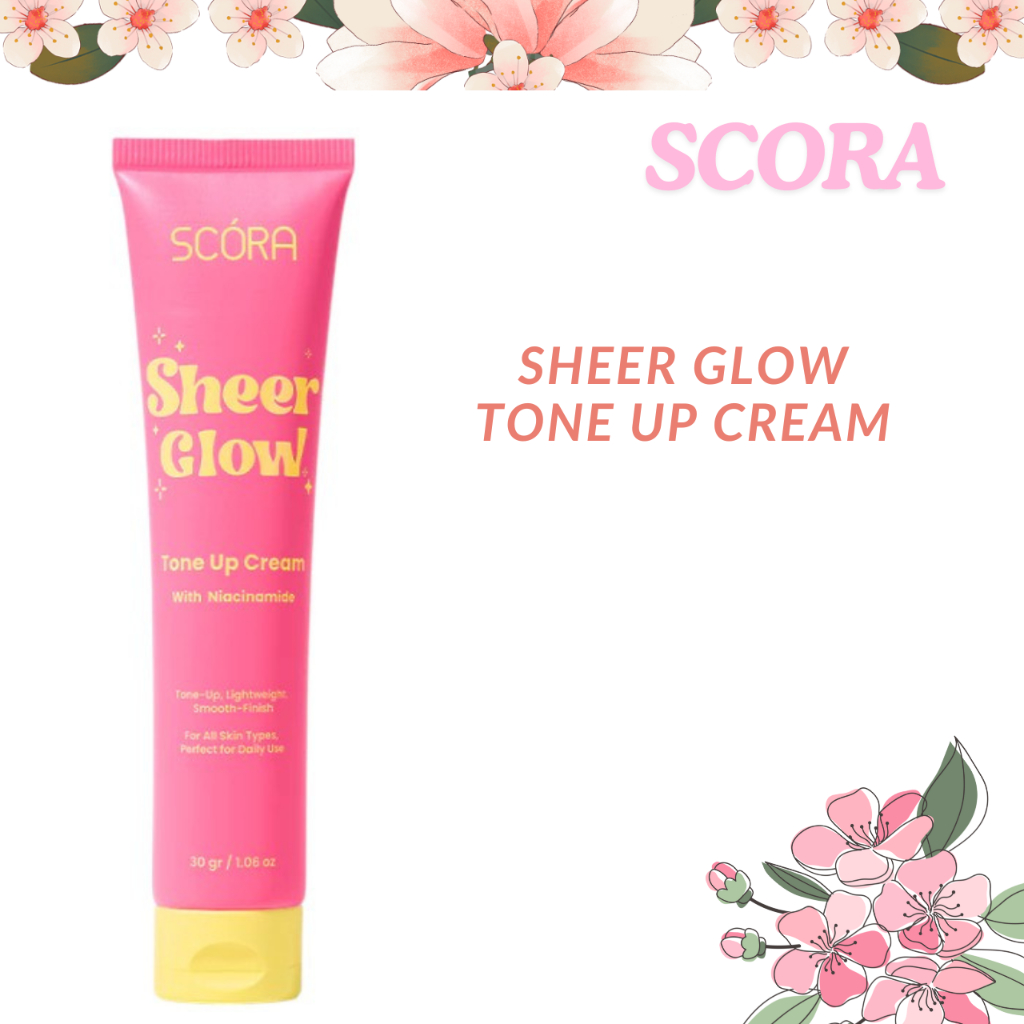 scora sheer glow tone up cream 30g/pelembab wajah scora sheer glow tone up cream 30g/pelembab wajah