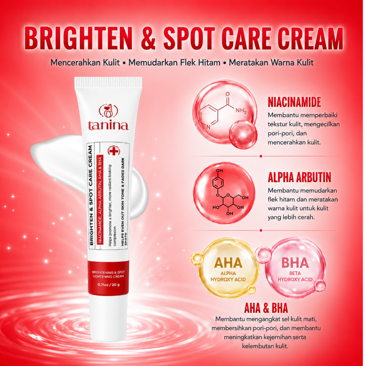 tanina brighten and spot care cream 20g tanina brighten and spot care cream 20g