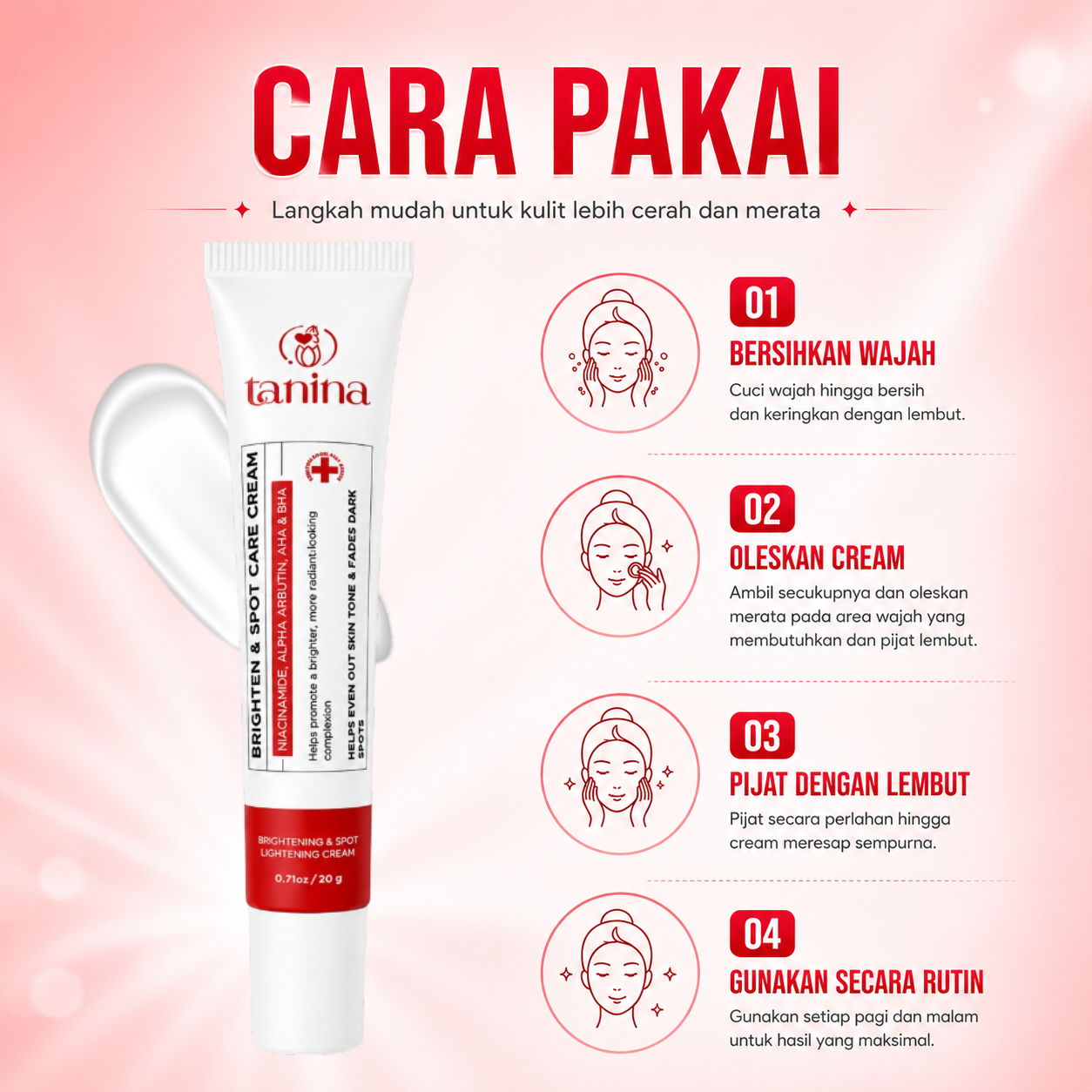 tanina brighten and spot care cream 20g tanina brighten and spot care cream 20g